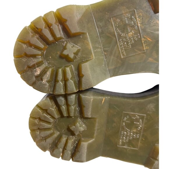 Dr. Martens Women's Size 9 Devon Flower Brown Leather Platform Boots - Picture 14 of 15